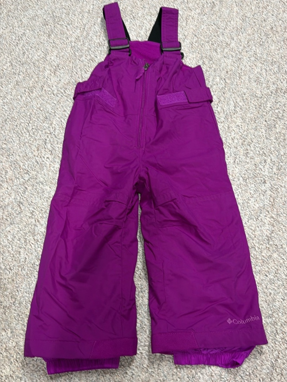 Columbia Kids Magenta Snow Overalls